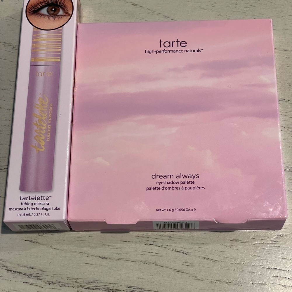Brand new Tarte Dream Always eyeshadow palette with tubing mascara.